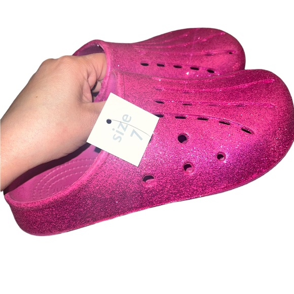 New Sparkly Pink Slip On Shoes - Picture 2 of 2